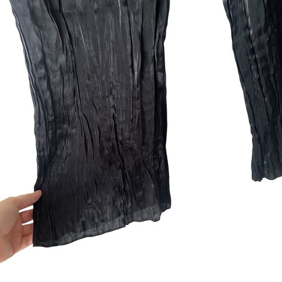 Local European Crinkle Pants in Black Drawstring Size XS NWT - Picture 3 of 8